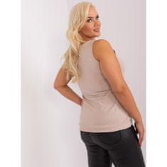 RELEVANCE Dámský top z bavlny plus size LENKA béžový RV-TP-9008.38_400622 Univerzální