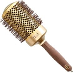 Olivia Garden Expert Blowout Shine Gold & Brown 65mm - kartáč na styling vlasů, dodává vlasům lesk, zabraňuje krepatění vlasů
