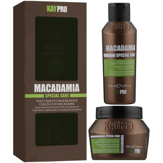 INNA Macadamia Special Care - opravná sada pro jemné vlasy, dodává optimální hydrataci, posiluje strukturu vlasu, 2x100ml