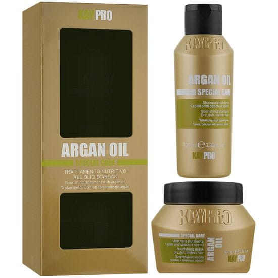 INNA Argan Oil Special Care - regenerační sada na vlasy,intenzivně hydratuje a vyživuje vlasy, posiluje a regeneruje vlasovou strukturu, 2x100ml