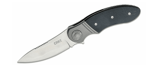 CRKT CR-K300KXP HOOTENANNY BLACK SILVER kapesní nůž 8,5 cm, černá, ocel, GRN