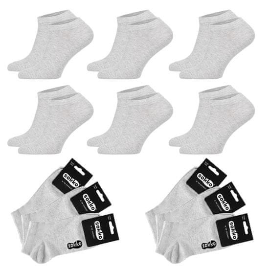 SOKKO 12x dámské bavlněné ponožky 36-38 - mix barev