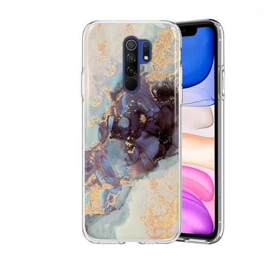 IZMAEL Silikónové třpitivé pouzdro Marble pro Xiaomi Redmi 9 - Multibarevná 3 KP17794