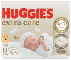 Huggies Pleny jednorázové Extra Care 0 (do 4 kg) 25 ks