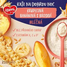 Hami Kaše mléčná krupicová banánová s broskví na dobrou noc 210 g