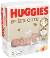 Huggies Pleny jednorázové Extra Care 2 (3-6 kg) 24 ks