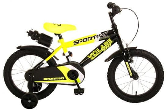 Volare Dětské kolo pro chlapce Sportivo Neon Yellow Black 16 " - složený na 95%