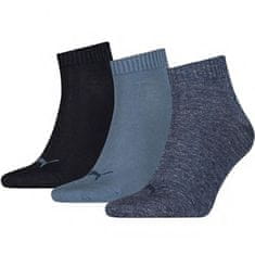 Puma Puma Quarter Plain unisex ponožky 3 páry denim blue navy 271080001 460 43-46
