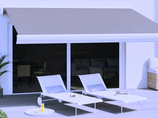 Mirtex Tkanina TENDA SOLE TAORMINA 220 (198 šedá GREY)-200cm / , 1 běžný metr