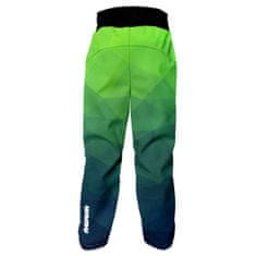 WAMU Softshellové kalhoty dětské, MOZAIKA, zelená, vel. 140-146