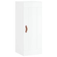 Vidaxl Skříň highboard bílá s vysokým leskem 34,5x34x180 cm kompozit