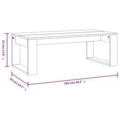 Vidaxl Konferenční stolek betonově šedý 102x50x35 cm kompozitní dřevo