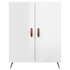 Vidaxl Skříň highboard lesklá bílá 69,5 x 34 x 180 cm kompozitní dřevo