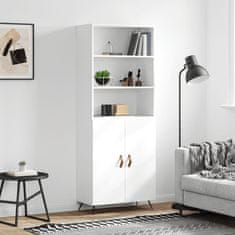 Greatstore Skříň highboard bílá 69,5 x 34 x 180 cm kompozitní dřevo