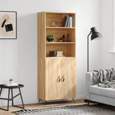 Greatstore Skříň highboard dub sonoma 69,5 x 34 x 180 cm kompozitní dřevo