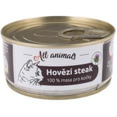 All Animals konz. pro kočky hovězí steak 100g