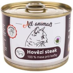 All Animals konz. pro kočky hovězí steak 200g