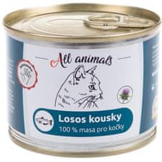 All Animals konz. pro kočky losos kousky 200g