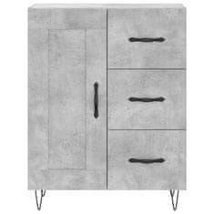 Greatstore Skříň highboard betonově šedá 69,5x34x180 cm kompozitní dřevo