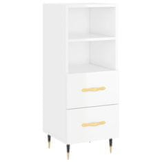 Vidaxl Skříň highboard bílá s vysokým leskem 34,5x34x180 cm kompozit