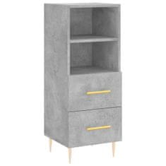 Vidaxl Skříň highboard betonově šedá 34,5x34x180 cm kompozitní dřevo