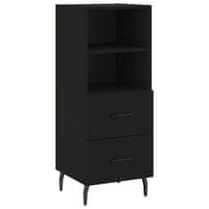 Greatstore Skříň highboard černá 34,5 x 34 x 180 cm kompozitní dřevo