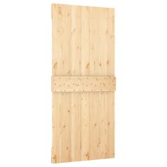 Greatstore Posuvné dveře s kováním 90 x 210 cm masivní borové dřevo