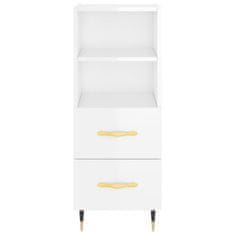 Vidaxl Skříň highboard bílá s vysokým leskem 34,5x34x180 cm kompozit