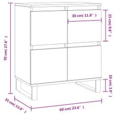 Vidaxl Příborník dub sonoma 60 x 35 x 70 cm kompozitní dřevo