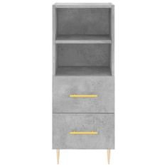 Vidaxl Skříň highboard betonově šedá 34,5x34x180 cm kompozitní dřevo