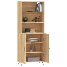 Greatstore Skříň highboard dub sonoma 69,5 x 34 x 180 cm kompozitní dřevo