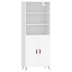 Greatstore Skříň highboard bílá 69,5 x 34 x 180 cm kompozitní dřevo