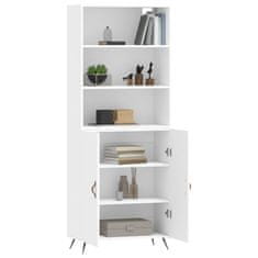 Greatstore Skříň highboard bílá 69,5 x 34 x 180 cm kompozitní dřevo