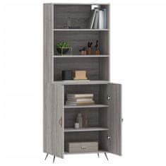 Greatstore Skříň highboard šedá sonoma 69,5 x 34 x 180 cm kompozitní dřevo