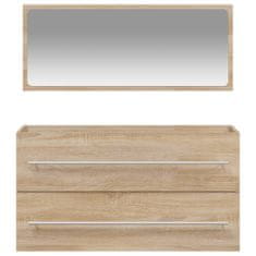 shumee Koupelnová skříňka se zrcadlem dub sonoma kompozitní dřevo