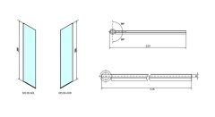 POLYSAN MODULAR SHOWER otočný panel k instalaci na stěnu modulu MS3, 600 mm MS3B-60 - Polysan