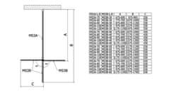 POLYSAN MODULAR SHOWER otočný panel k instalaci na stěnu modulu MS3, 600 mm MS3B-60 - Polysan