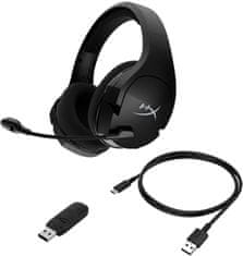 HyperX Cloud Stinger Core Wireless + 7.1, černá (4P4F0AA)