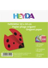 HEYDA Papíry na origami 10 x 10 cm ( 100 ks )