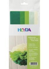 HEYDA Sada hedvábných papírů 50 x 70 cm - zelenožlutý mix