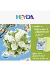 HEYDA Papíry na origami voděodolné 15 x 15 cm - zelené