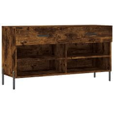 Greatstore Botník kouřový dub 102 x 35 x 55 cm kompozitní dřevo