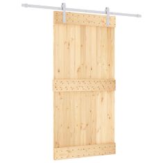 Greatstore Posuvné dveře s kováním 100 x 210 cm masivní borové dřevo