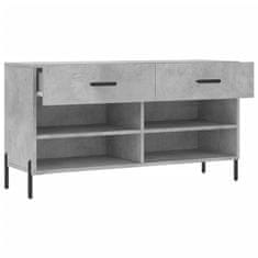 Greatstore Botník betonově šedý 102 x 35 x 55 cm kompozitní dřevo