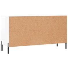 Greatstore Botník bílý s vysokým leskem 102 x 35 x 55 cm kompozitní dřevo