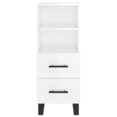 Vidaxl Skříň highboard bílá s vysokým leskem 34,5x34x180 cm kompozit