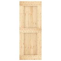 Greatstore Posuvné dveře s kováním 80 x 210 cm masivní borové dřevo