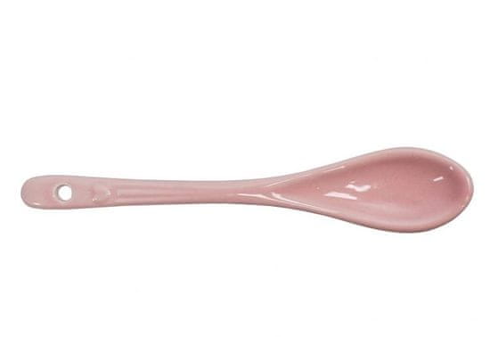 Isabelle Rose Porcelánová lžička v pastelově růžové barvě 13 cm