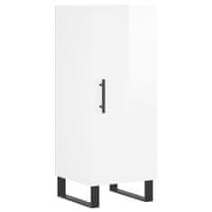 Greatstore Skříň highboard bílá s vysokým leskem 34,5x34x180 cm kompozit