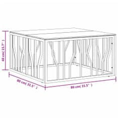 Vidaxl Konferenční stolek zlatý 80 x 80 x 40 cm nerezová ocel a sklo